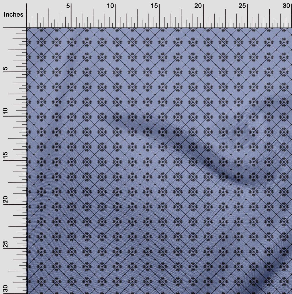 oneOone Cotton Flex Fabric Geometric Ikat Print Sewing Fabric BTY 40 Inch