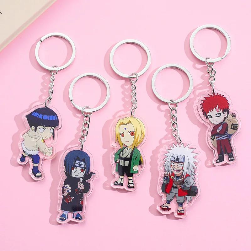 Naruto anime peripherals acrylic keychains toys cartoon schoolbags adorable plus exquisite tiny keychains present