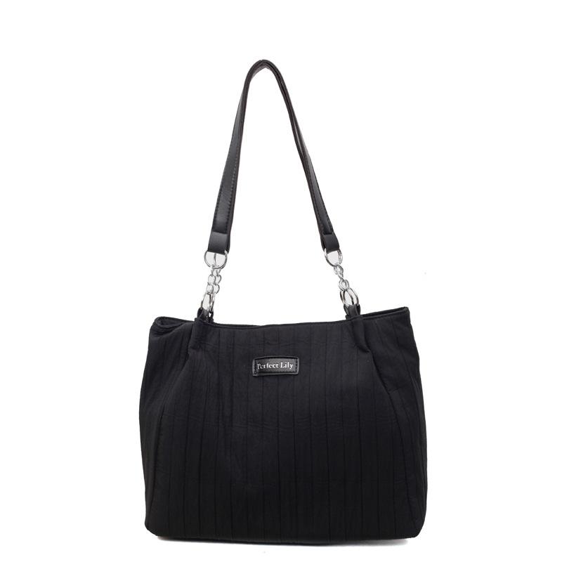 Summer new large-capacity shoulder bag women's casual versatile canvas bag college student portable class tote bag