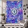 Custom Tapestry Wall Hanging, Chelsea FC Personalized Name Text Home Wall Decor