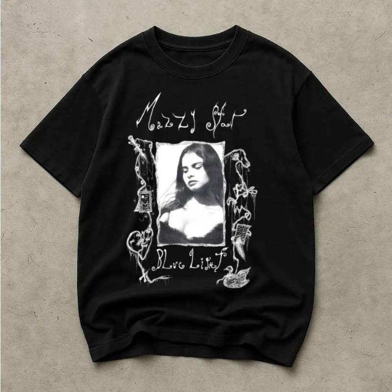 Mazzy Star Cat Tshirt Womens Tshirt Summer New Retro Unisex Cotton Casual Fashion Tshirt S