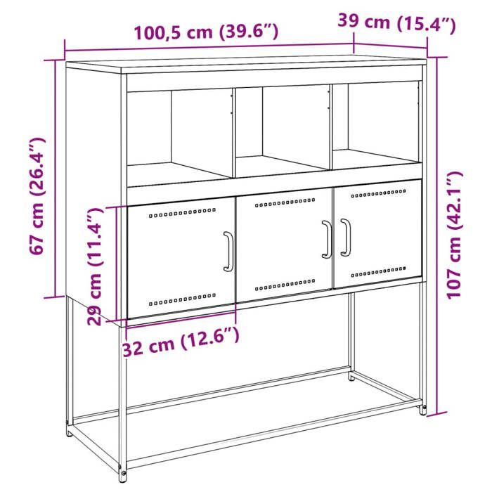 VidaXL Buffet, Armoire avec Compartiments, Placard avec Porte, Meuble de Rangement Chambre Salon Intérieur, Noir 846590