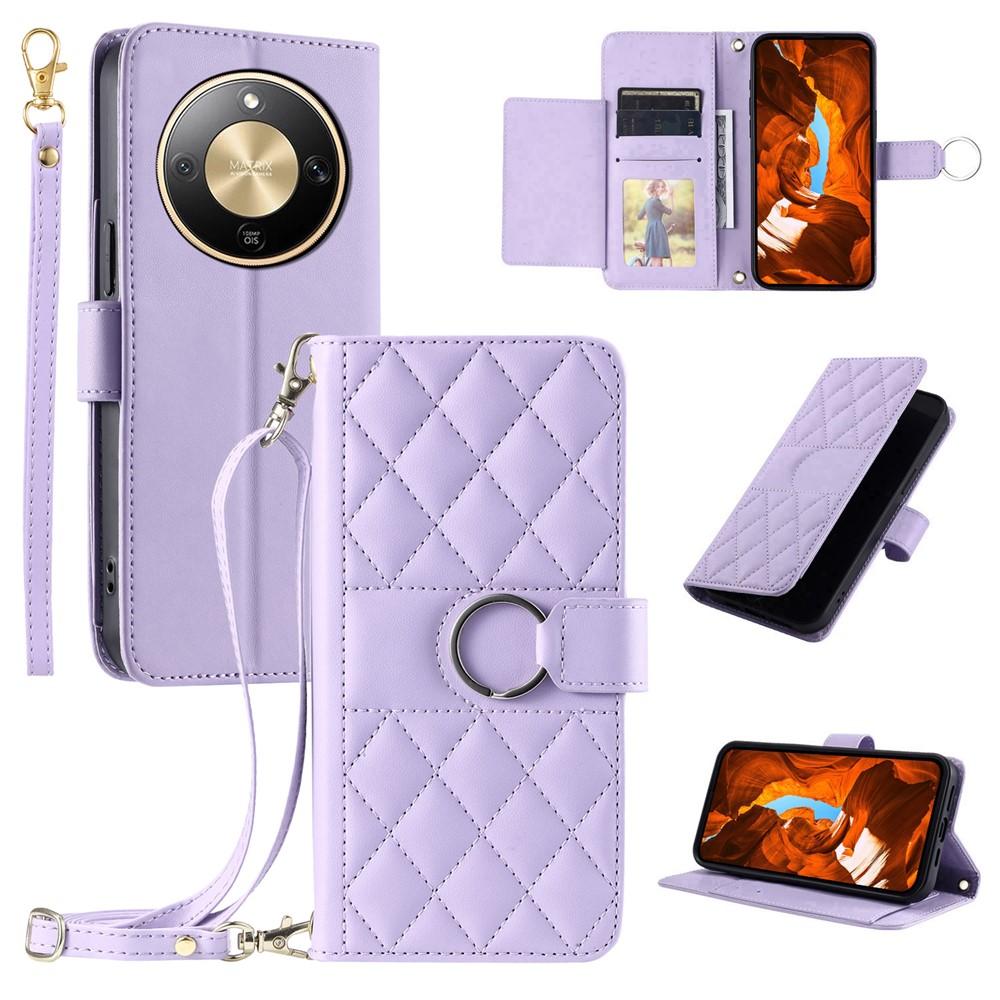 Wallet Case for Magic 8 Lite - Leather/PU, Purple, With Ring