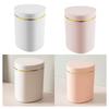 Desktop Small Trash Can with Press Type Lid Compact Waste Basket Garbage Bin Garbage Can for Dorm Home Table Car Countertop