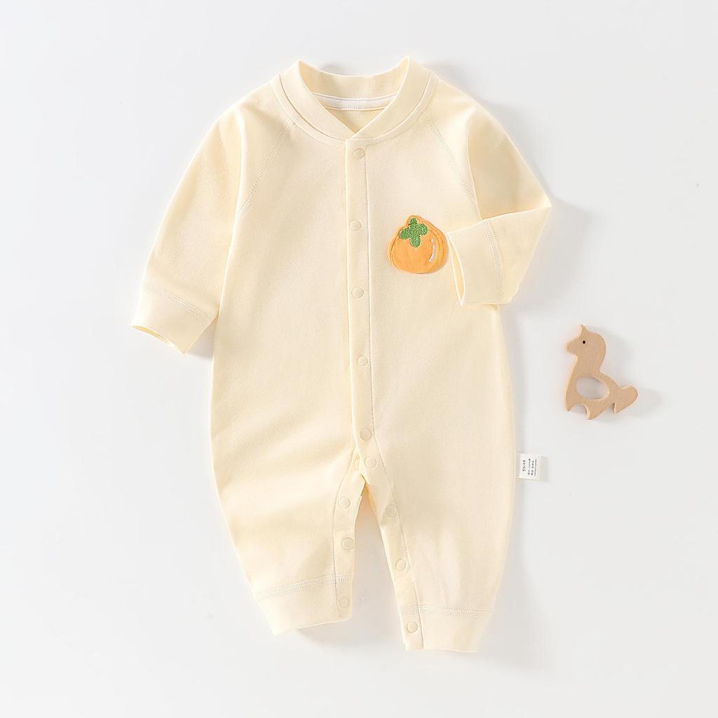 Pure Cotton Long Sleeve Baby Bodysuit for All Seasons