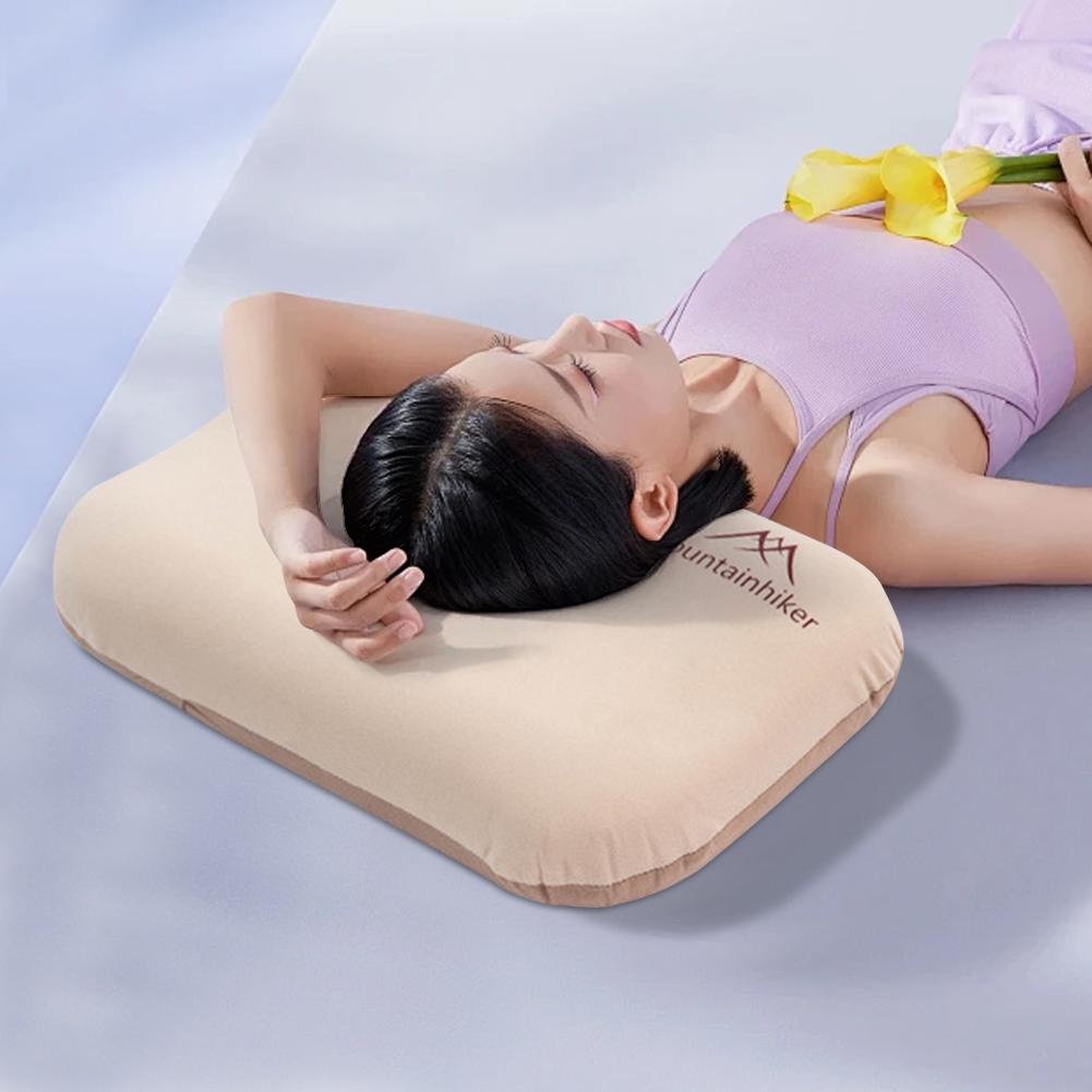 Camping Air Pillow High Rebound Compressible Travel Pillow Neck Protect Portable Self Inflating Pillow for Camping Travel Hiking