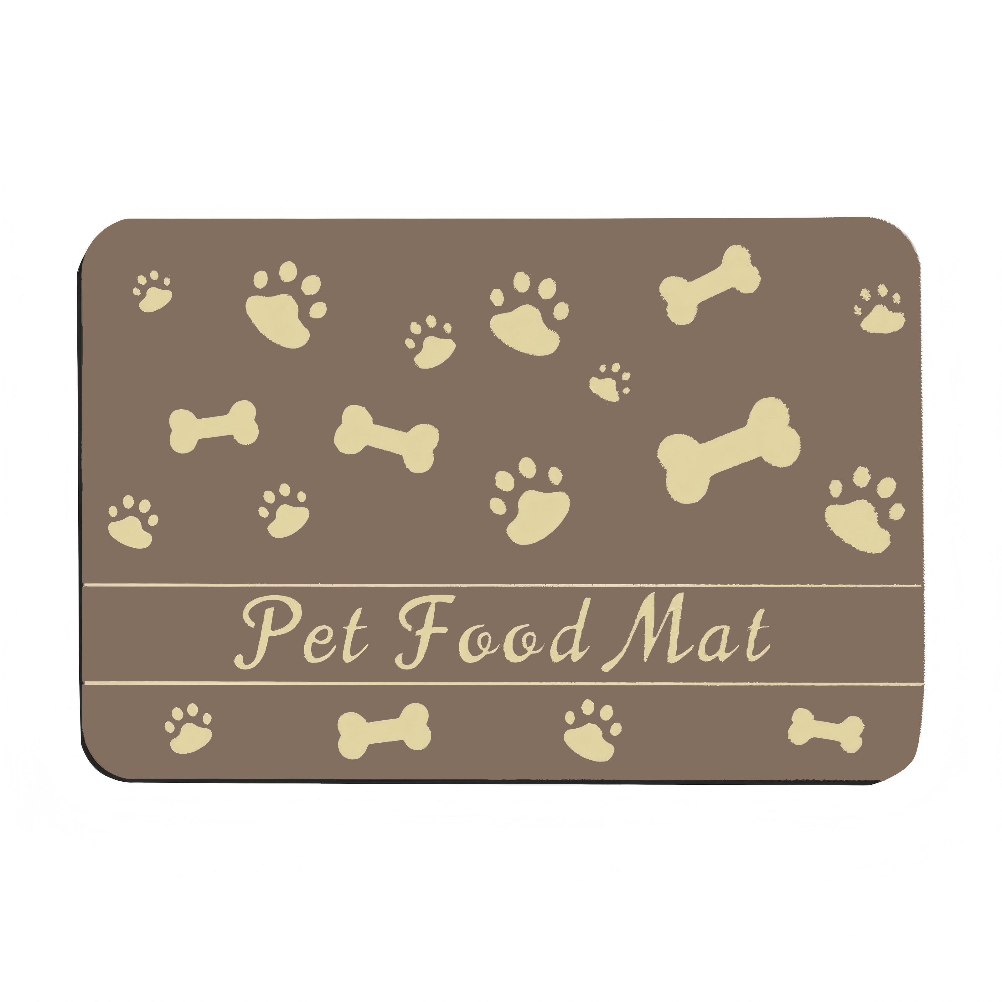 

Pet Feeding Dropshipping Pet Placemat for Food and Water Bowl with Waterproof Rubber Backing Quick Dry Water Mat for Dog Cat 40x60cm