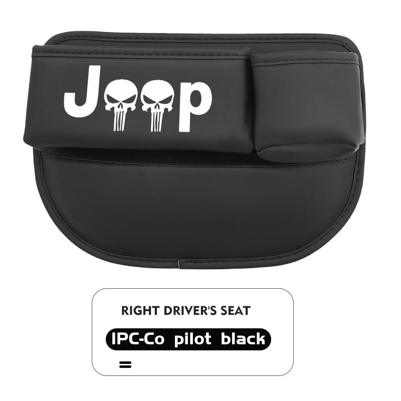 For Jeep Car Seat Gap Storage Box Leather Organizer with Cup Holder Compass Renegade Cherokee Wrangler JK Patriot Liberty