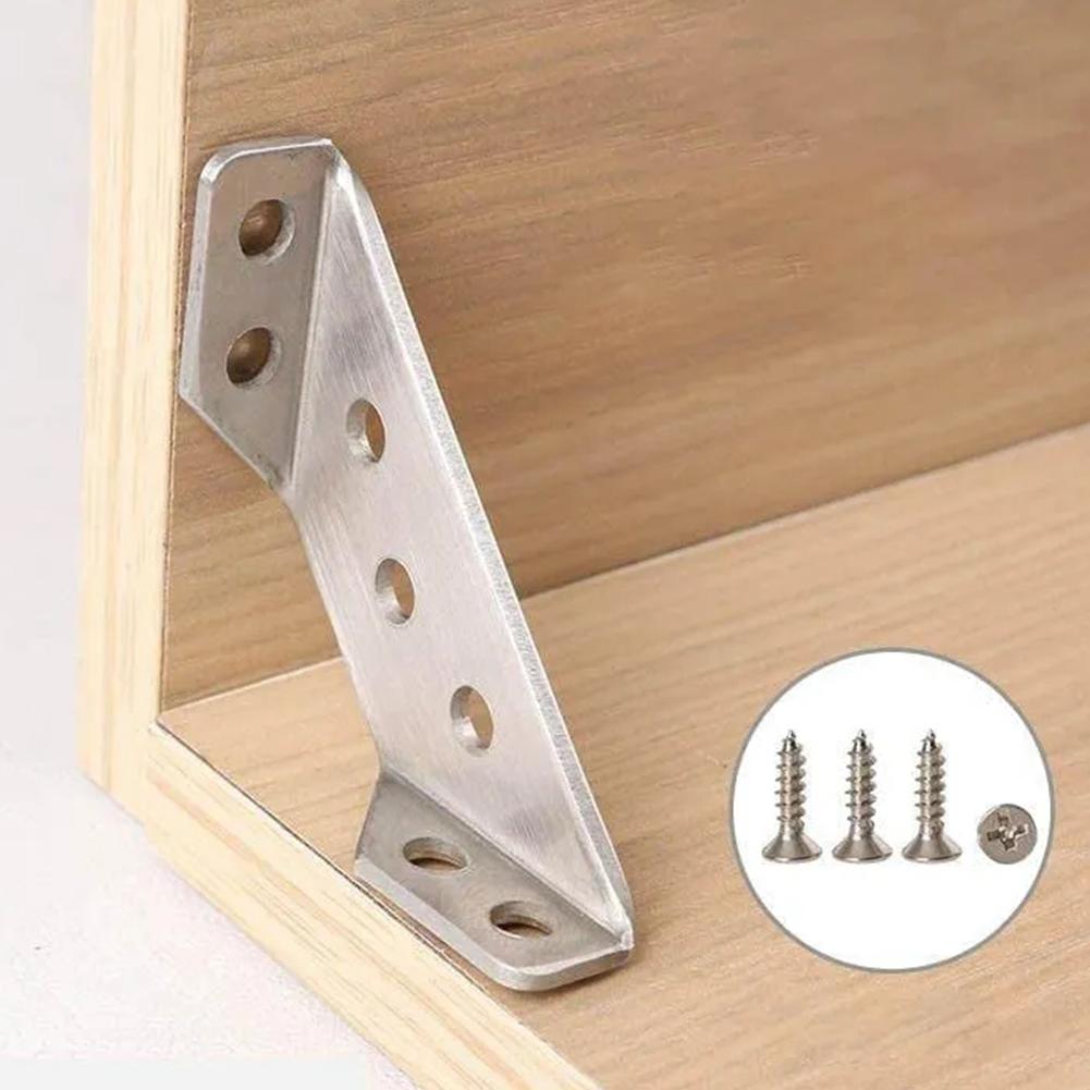 Universal Furniture Corner Connector Corner Code Fastener Multifunctional Triangular Furniture Support Heavy Duty for Furniture