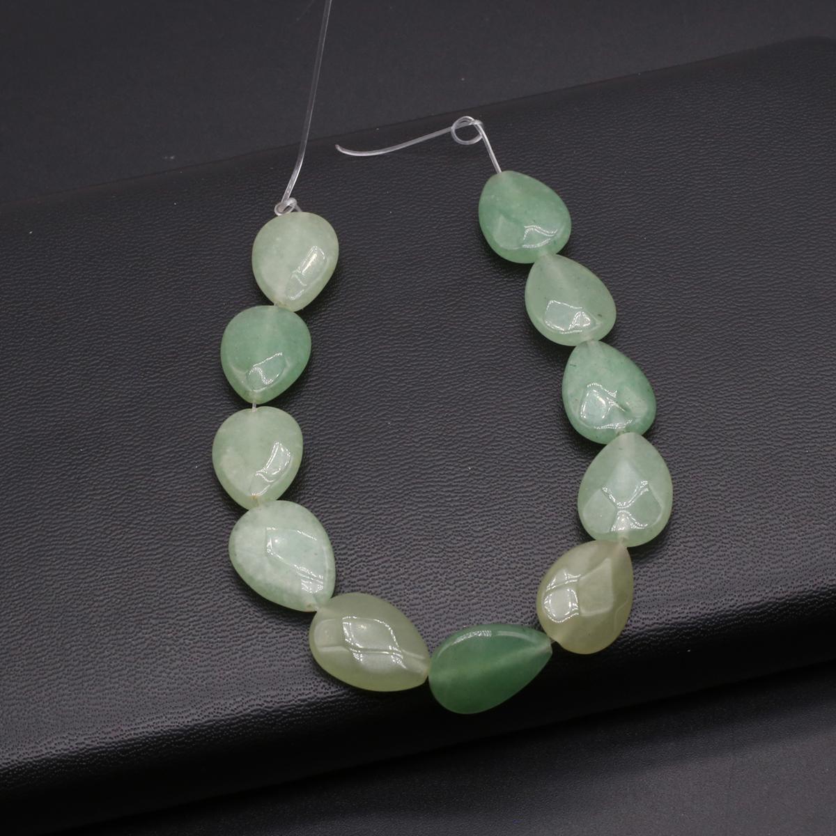 

Бусины из натурального камня малайский нефрит/агаты каплевидные граненые бусины для изготовления ювелирных изделий DIY ожерелье браслет серьги аксессуар Green Aventurine/18x14mm