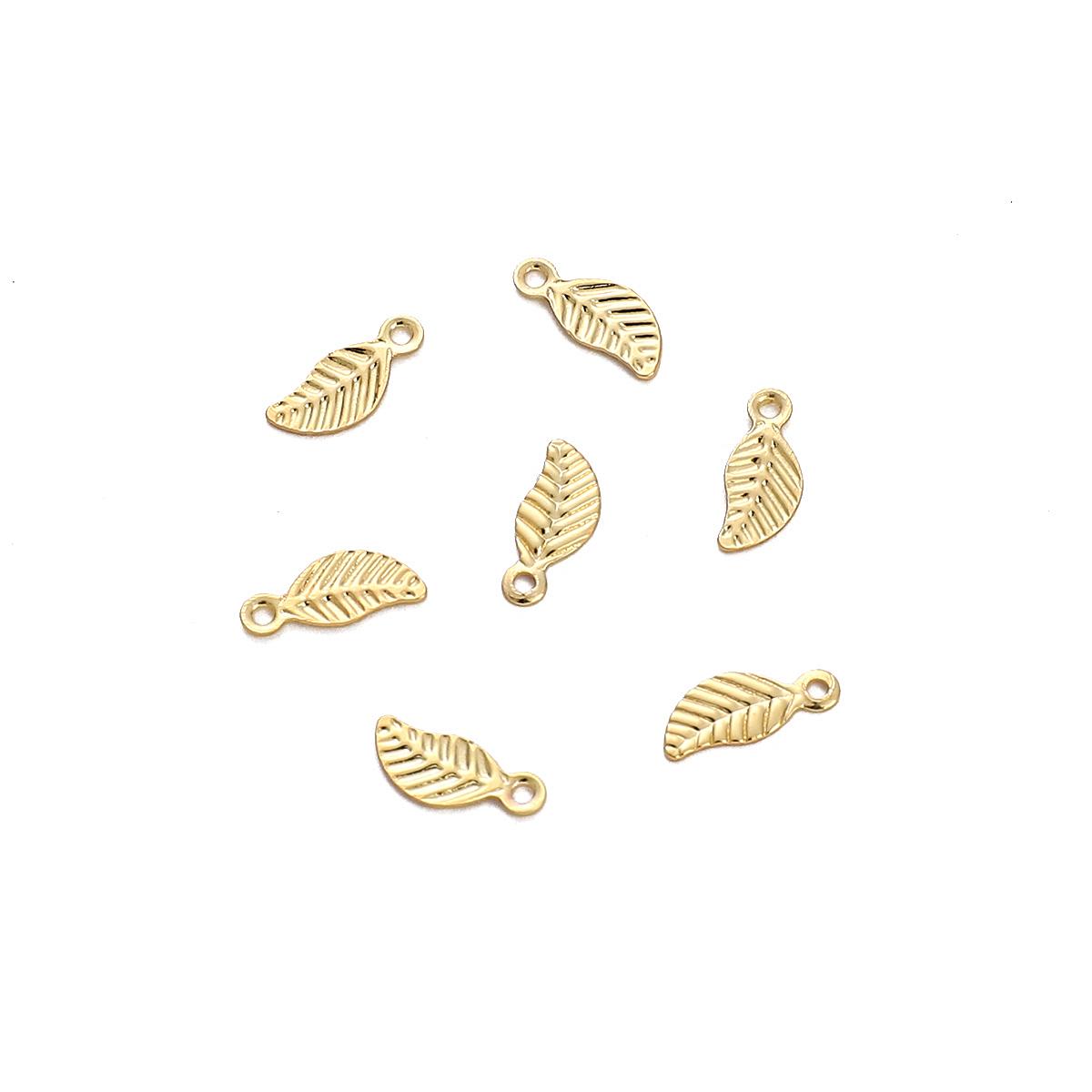 

10 шт медный длинный кулон в форме листа для изготовления ювелирных изделий своими руками, аксессуары для рукоделия 4x9mm