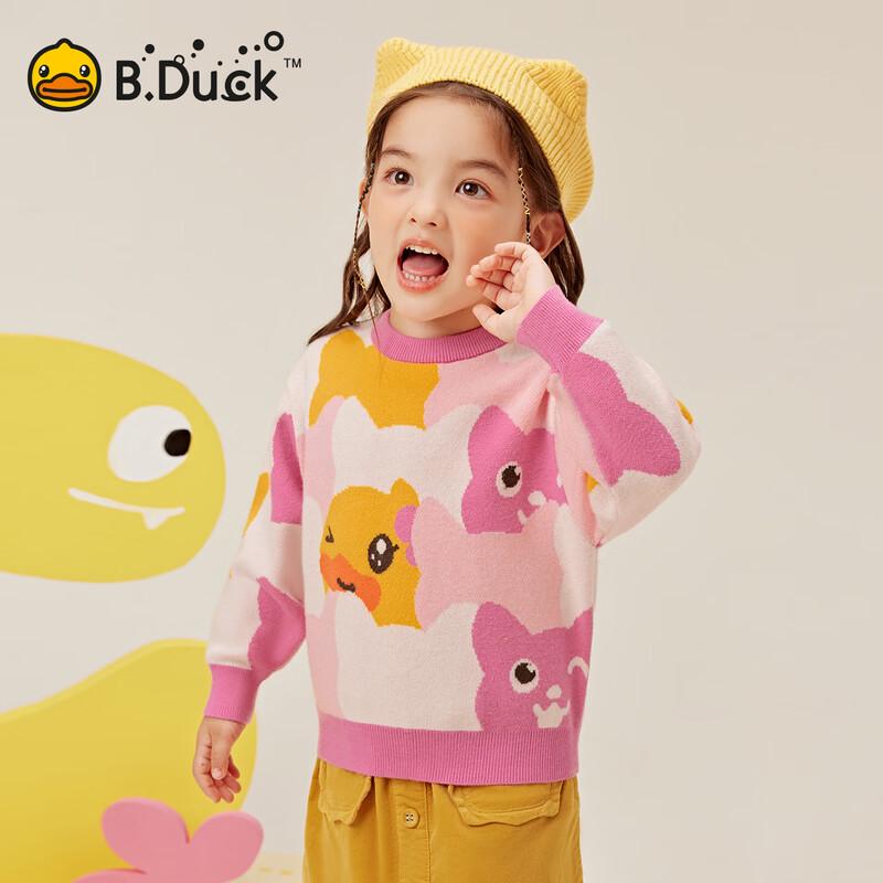 B.Duck Girls' Cartoon Knit Sweater