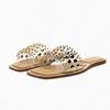 Fashion 2025 Summer Women's Shoes PVC Transparent Riveted Casual Flat Open Toe Beach Slides Trend Brand Design Big Size Ladies Slippers