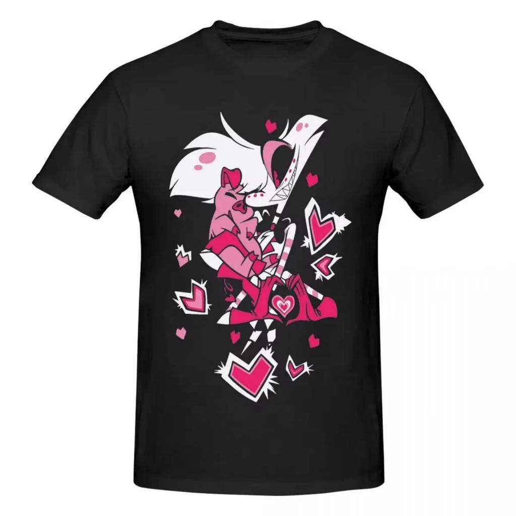 T-shirt Creative Hazbins Hotels Cute Fat Nuggets da Uomo Girocollo Cotone Manica Corta Top Unici
