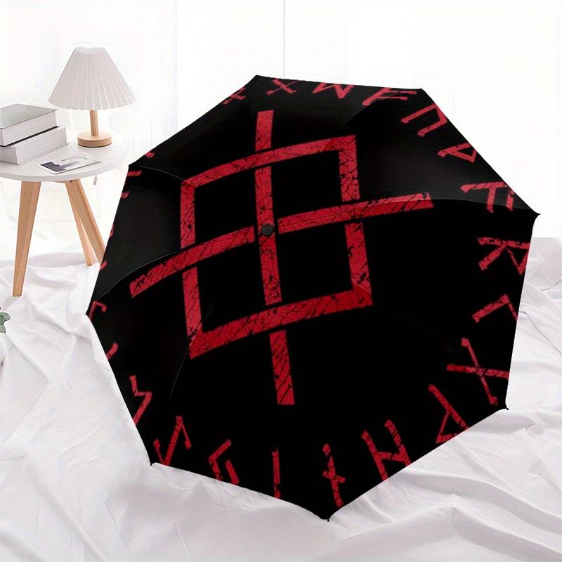 Runic Symbol Circular - Unique Design for Any SurfaceUmbrella, Portable 3-Fold Umbrella for Men & Women,Christmas Gift ES313