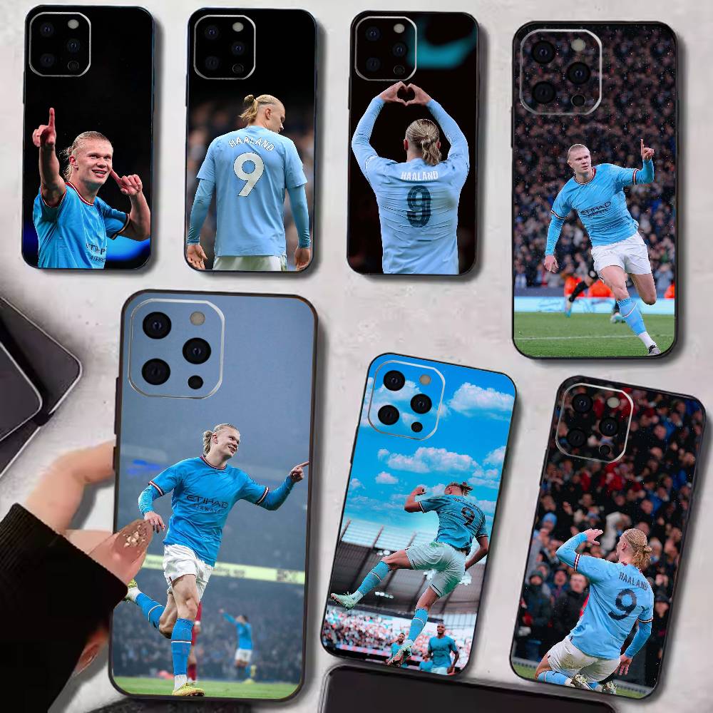 Football Star E-Erling H-Haaland Phone Case Silicone Soft For IPhone 17 16 15 14 13 12 11 X XR Plus Pro Max Plus