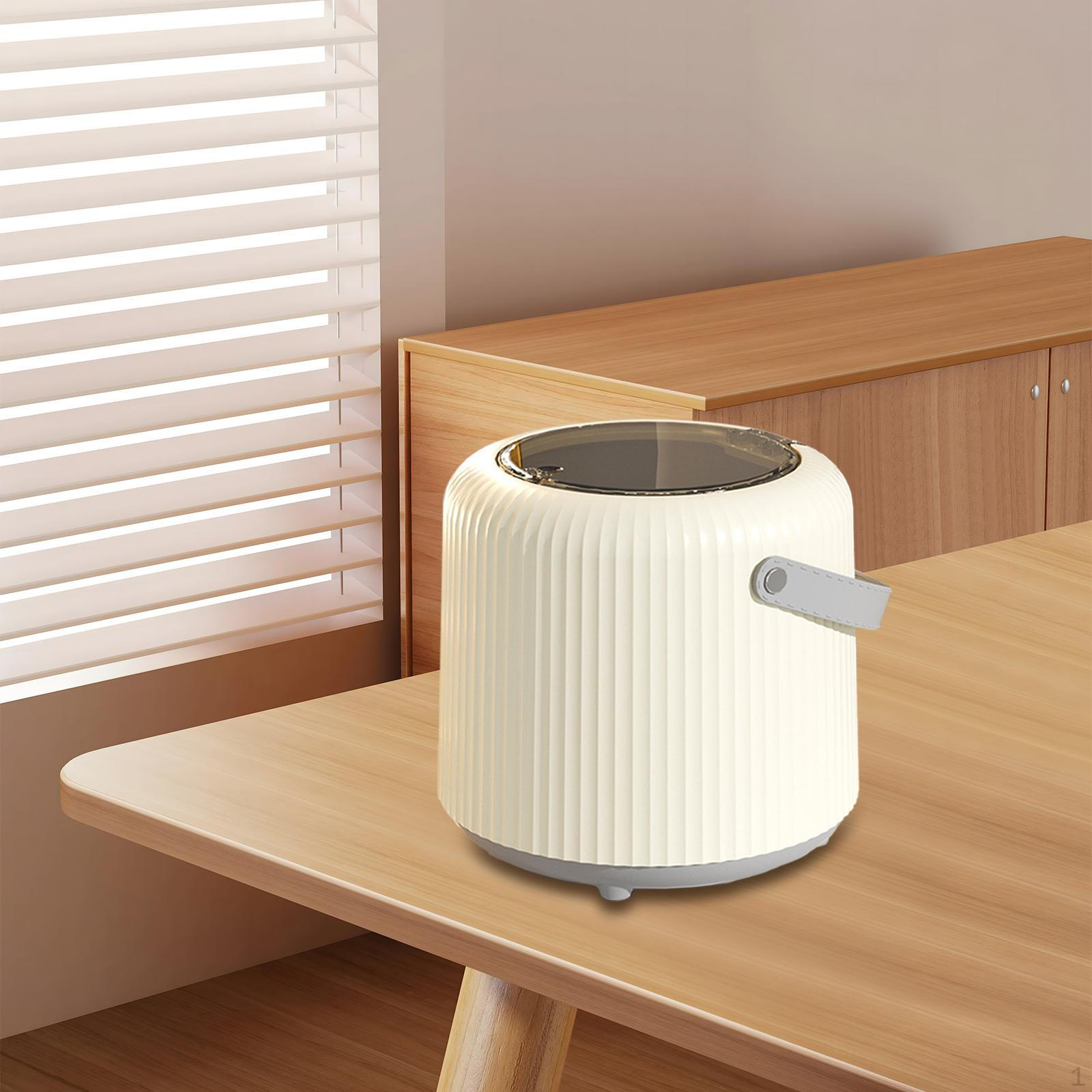 

Desktop Trash Can Desk Top Bin Mini Countertop Modern Wastebasket Garbage for Car Living кремовый