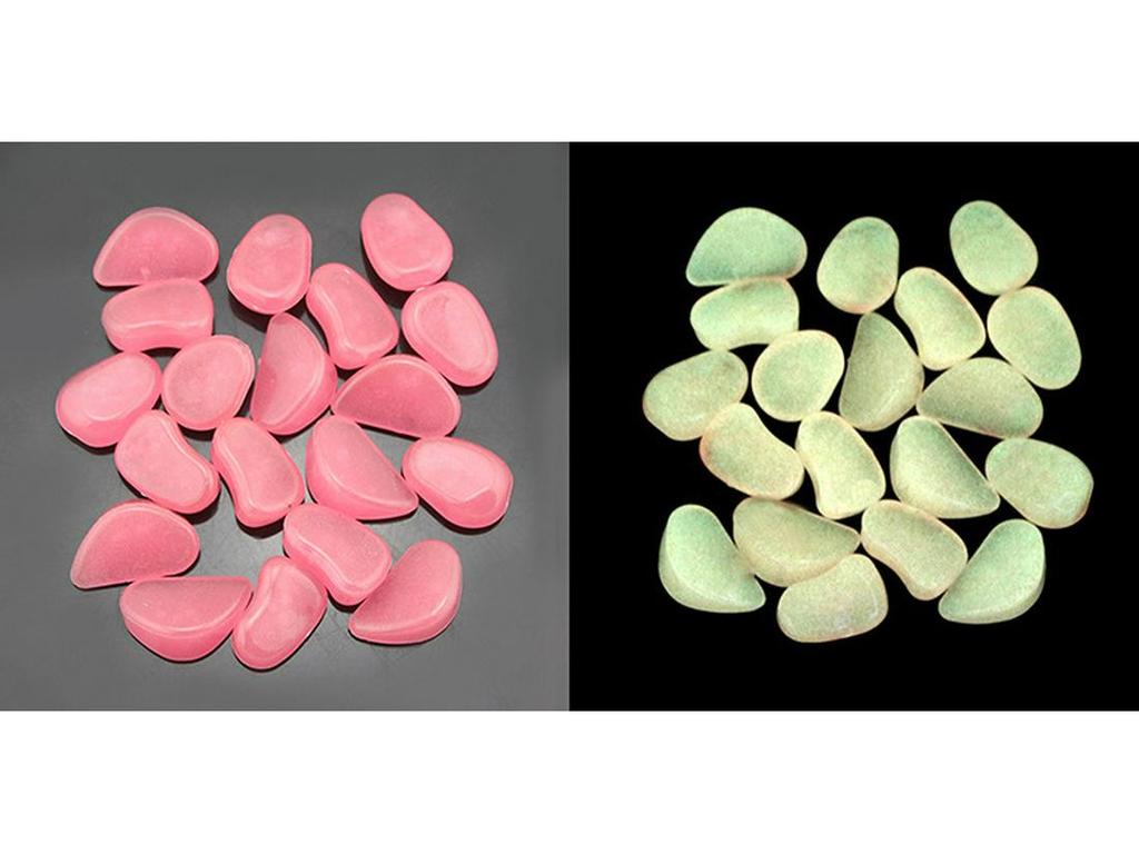 Luminous Stone 2.5-2.7cm - Fluorescent Pebble for Garden, Aquarium, and Landscaping