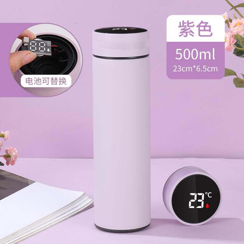 Classic Intelligent Display With Replaceable Battery 500ML Hot Water Thermos Thermal Cup Coffee Mug Tea Bottle Office Business