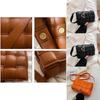 Classy Plaid Pu Leather Women Shoulder Bag Woven Soft Square Hand Chain Bag Gift