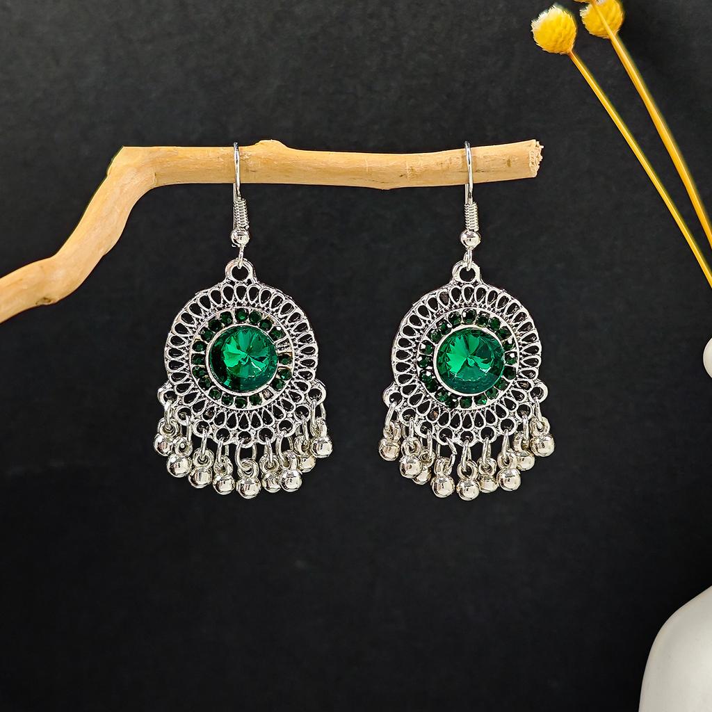 Geometric Ethnic Style Earrings Retro Bohemian Style Tourist Attractions Photo Fringed Earrings