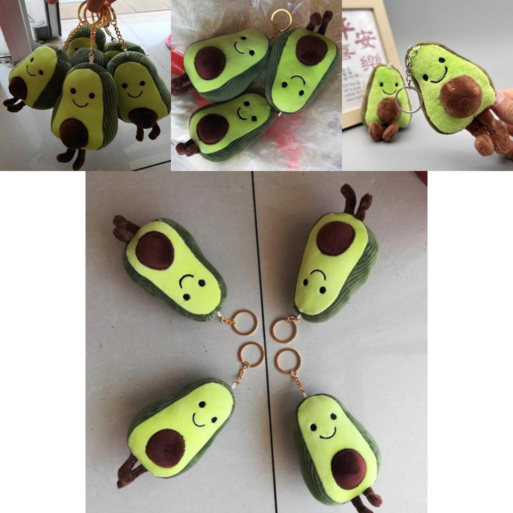 Avocado Character Plush Keychain For Kids With Feather Cotton Stuffing
