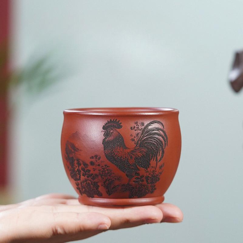 

170ml Yixing Zisha Lucky Chicken Teacup Japanese Tea Bowl Tea Cup Set Tea-tasting Meditation Cup Jianzhan Master Cups Drinkware