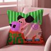 Chinese Zodiac Print Cushion Cover Multi-Scene Pillow Cover for Home & Car - Reversible, Soft & Durable for Daily Use