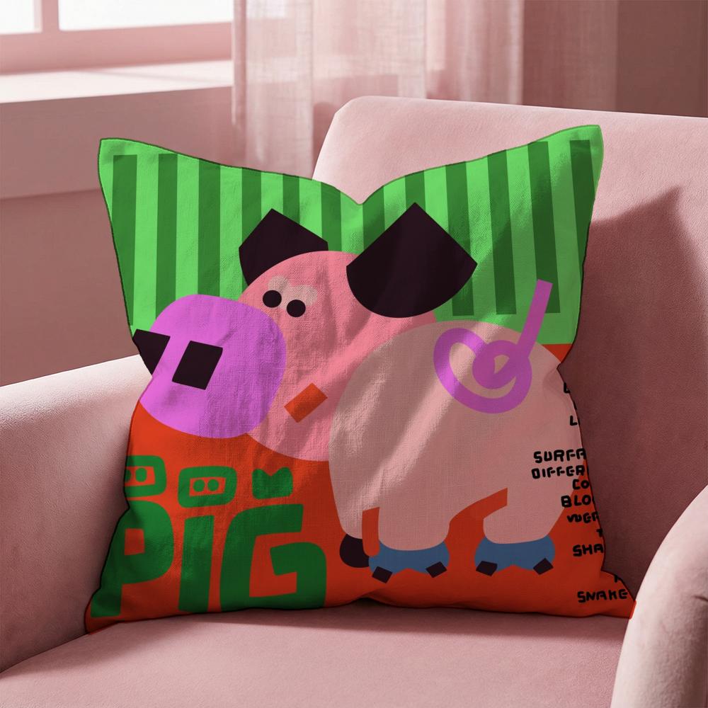 Chinese Zodiac Print Cushion Cover Multi-Scene Pillow Cover for Home & Car - Reversible, Soft & Durable for Daily Use
