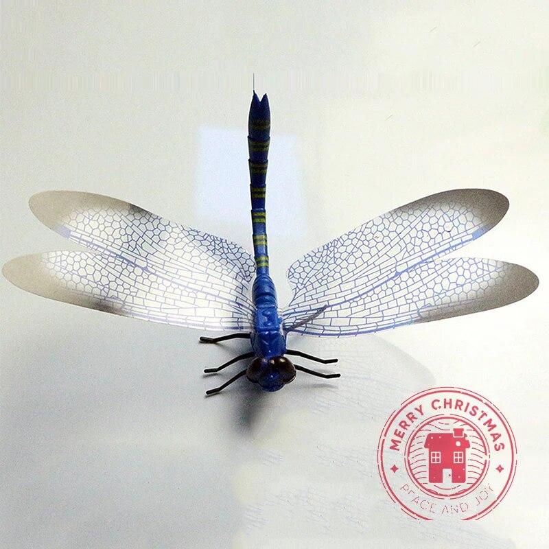 

14 см 3D моделирование стрекозы украшение дома креативные ремесла наклейка бутылка садовый декор детские наклейки на стену для дня рождения