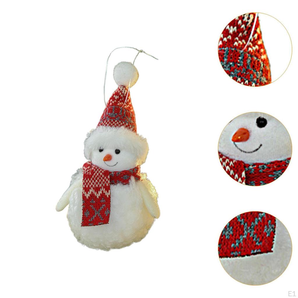 Christmas Snowman Pendant Hanging Ornament Lovely Gift, Xmas Tree Decoration Plush for Wall