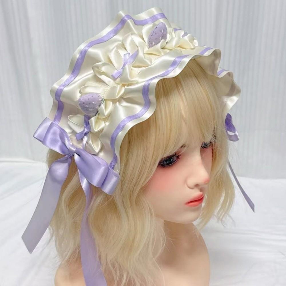 Handmade Strawberry Lolita Headband Gothic Lolita Hair Accessories Girl Hair Accessories фиолетовый