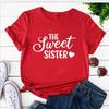 Family Reunion Women Clothes Funny Matching Sisters Print T Shirt Tee Basic Harajuku Ulzzang Y2K Top Weekend Graphic Red Tshirt