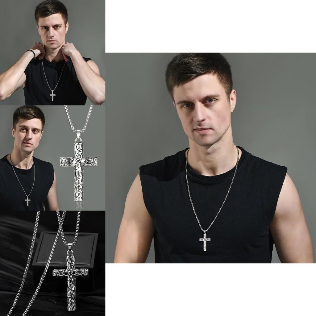 Titanium Artistic Steel Cross Pendant Necklace For Men And Women Perfect For Casual And Use Formal