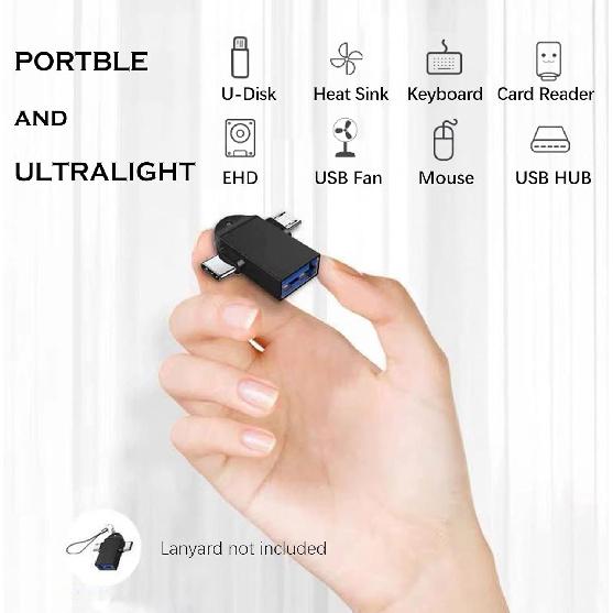 [ 3 Packs] USB C & Micro USB To USB 3.0 OTG Adapter, USB C To A Male To Female Adapter Compatible with MacBook 2018 2017 2016, Samsung Galaxy Note 8,