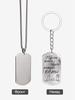 Stainless Steel Keychain and Necklace, A Gift for Your Loved One, Carved  Two Cats Badge