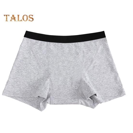 

Женские хлопковые менструальные трусы, 4-слойное герметичное нижнее белье со средней талией, ночные впитывающие трусы для женщин и девочек с обильными выделениями L серый