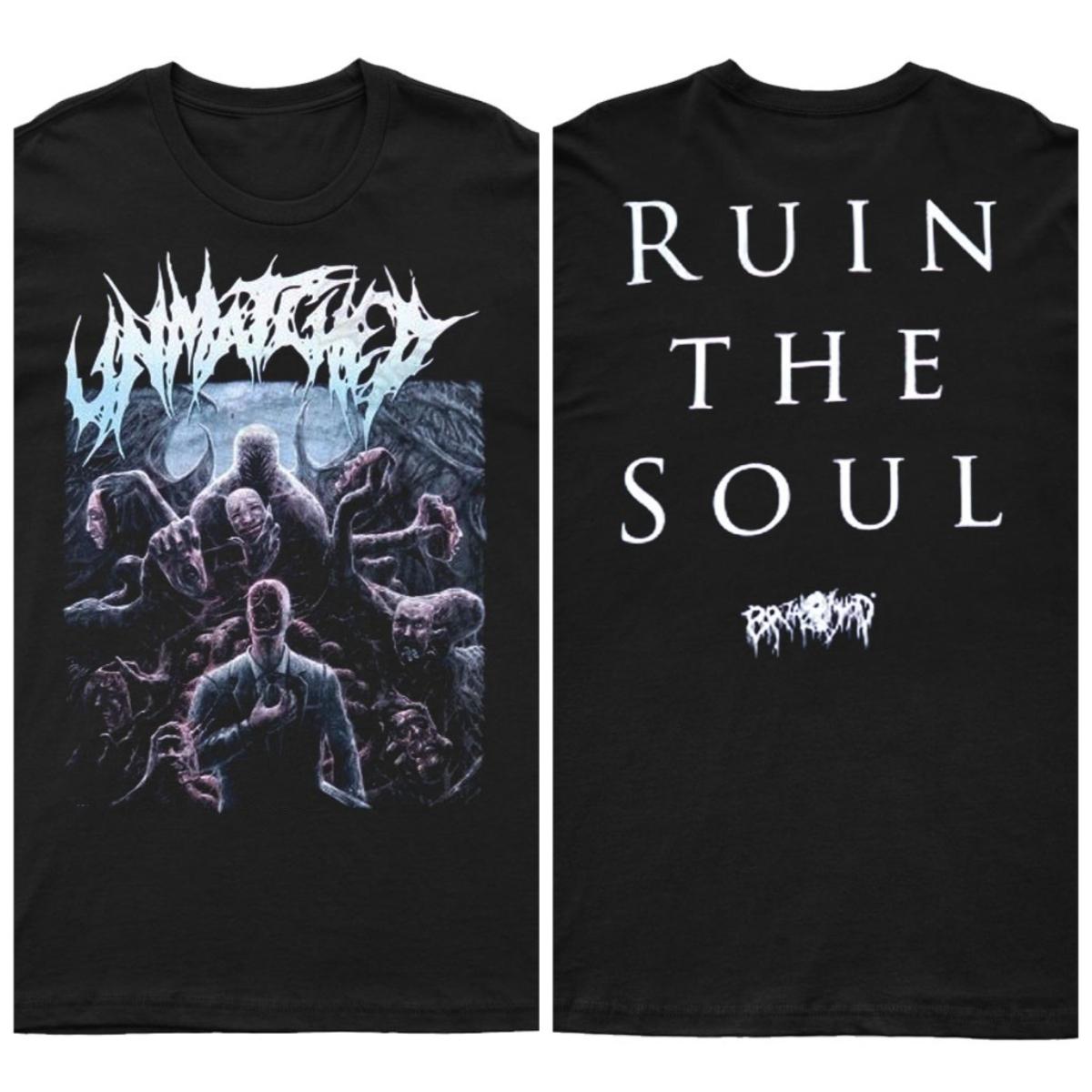

2025 New UNMATCHED - Ruin The Soul Printed Unisex Street Fashion Trend Short Sleeved Pure Cotton Round Neck 4XL