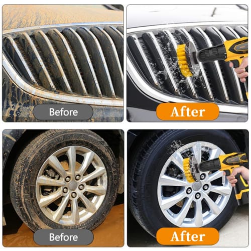 Electric Drill Brush, Electric Cleaning Brush, Compatible with Hex Shank Electric Drills, Great for Baths, Kitchens, Bathrooms, Toilets, Window Frames