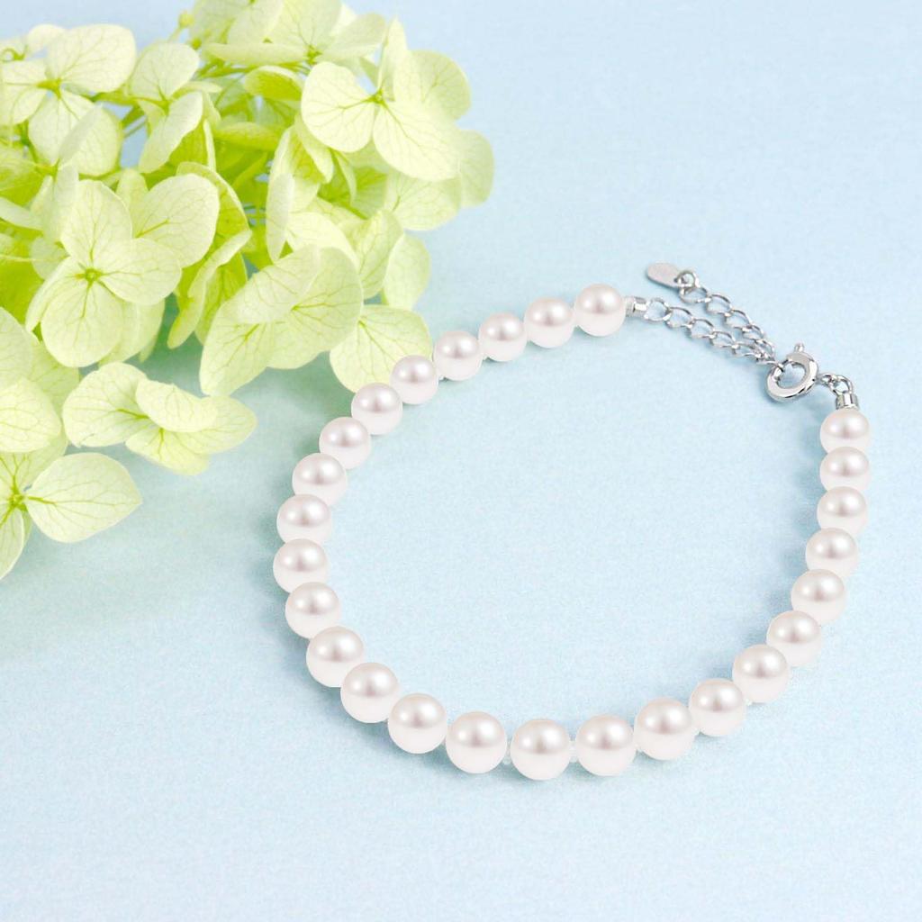 Lala Christie Akoya Pearl Baby Pearl Bracelet in Sterling Silver Women's (lb46-0001)