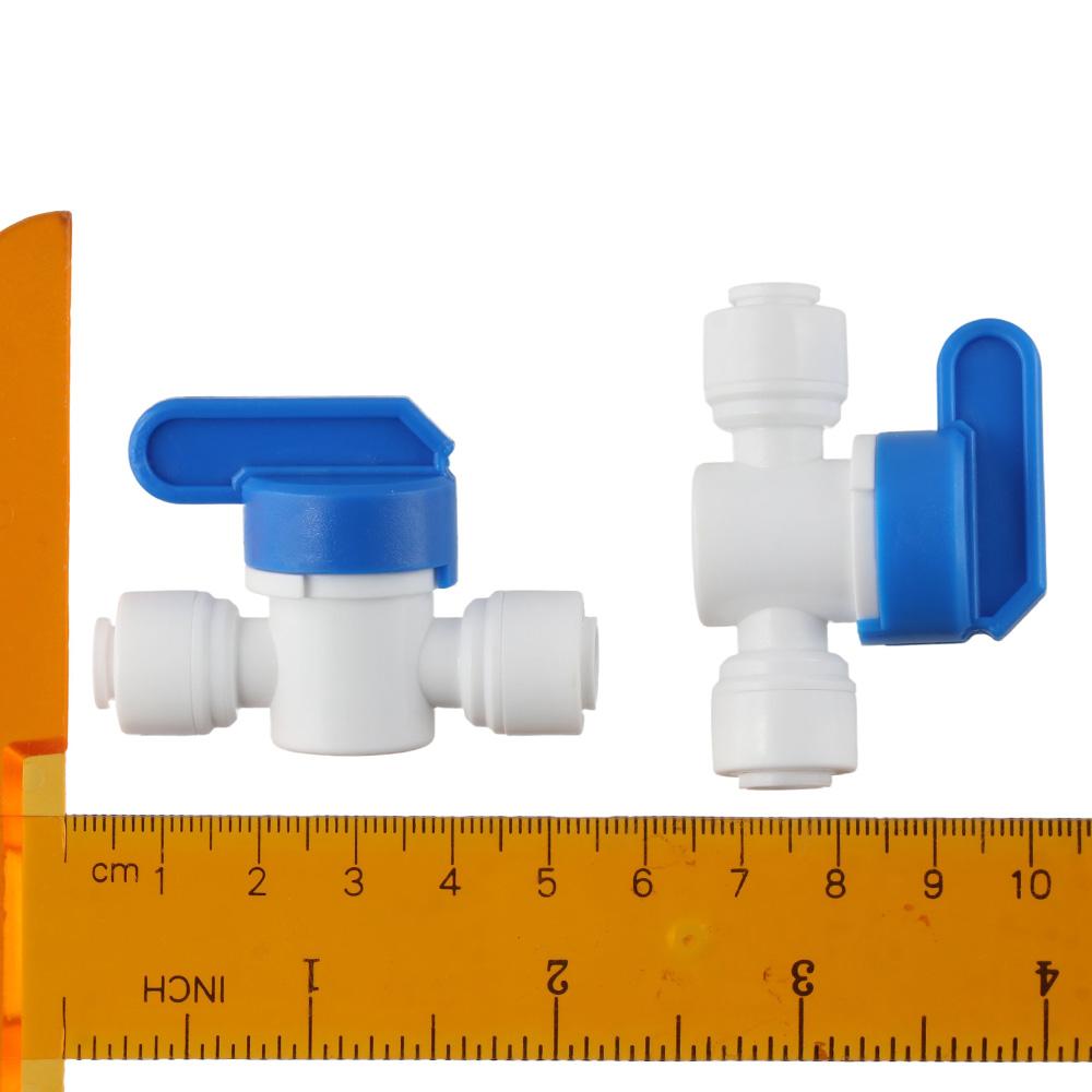 10pcs 1/4 Inch OD Inline Shut Off Ball Valve Plastic Quick Connect Fittings Hose Pipe Tubing  Pipe