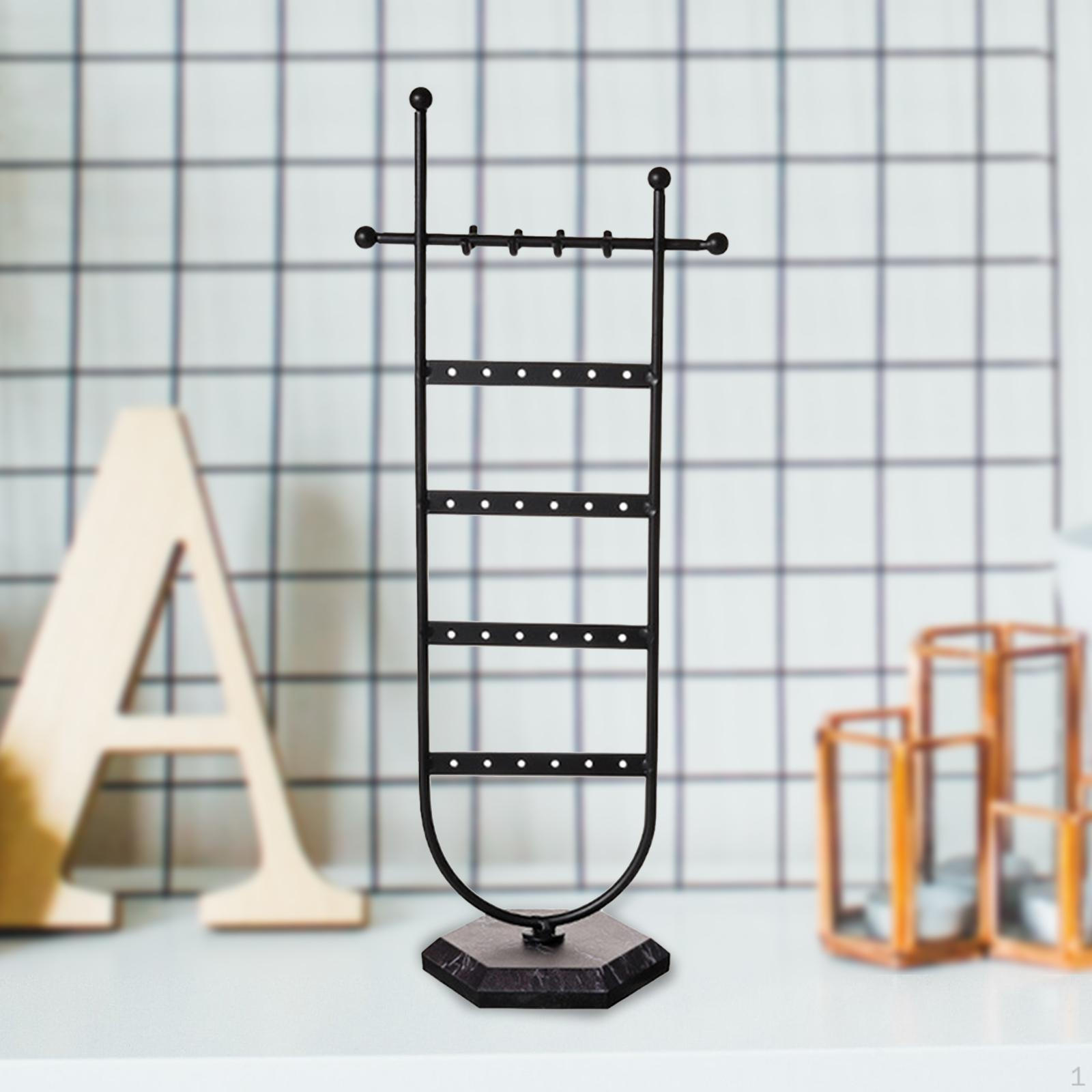 

Earring Organizer Bracelet Display Holder Jewelry Stand for Countertop Black