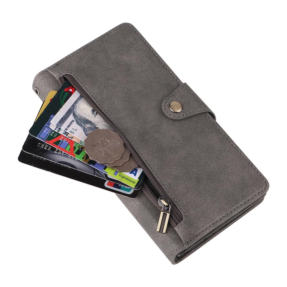 Pro Samsung Galaxy A36 5G Pouzdro Peněženka na zip Kožený Stojánek Kryt na telefon Nýtová dekorace