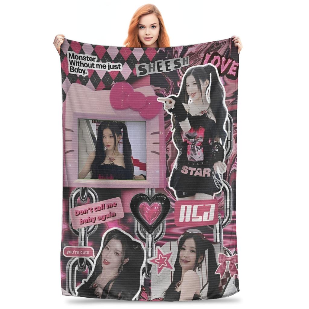 Babymonsters KPOP Flanellen Deken Geweldige Plaid Dekens voor Thuis 200x150cm Spreien,