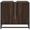 Bathroom Vanity Unit Brown Oak Effect 65 X 33 X 60 Cm