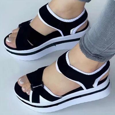 Damen Sandalen Mix Farbe Keilabsatz Sandalen Sommer 2025 Schuhe Frau Sandalen mit Absatz Plateau Sommerschuhe Damen Block Schuhe