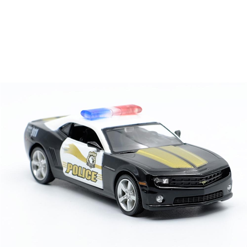 1/36 Scale Camaro Police Toy Car Sports Car Alloy Diecast Car Model Toy with Pull Back for Kids Gifts Toy Collection