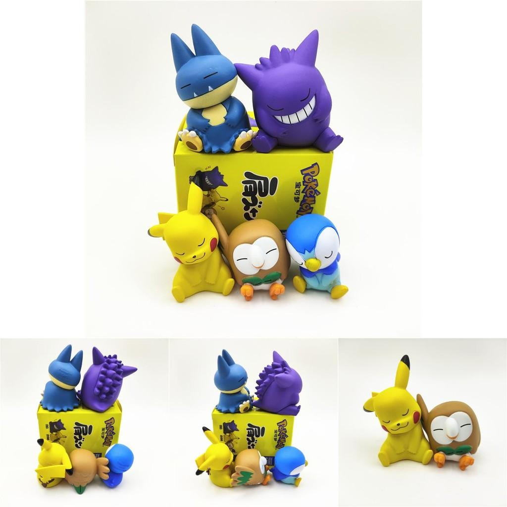 Cute Collectible Pokemon Blind Box Pvc Figures Pikachu And Snorlax Included