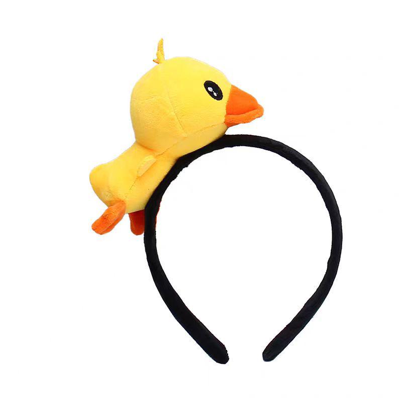 Waddling Duck Headband Hair Clip - Cartoon Yellow Duck Hair Accessory for Stage Performance