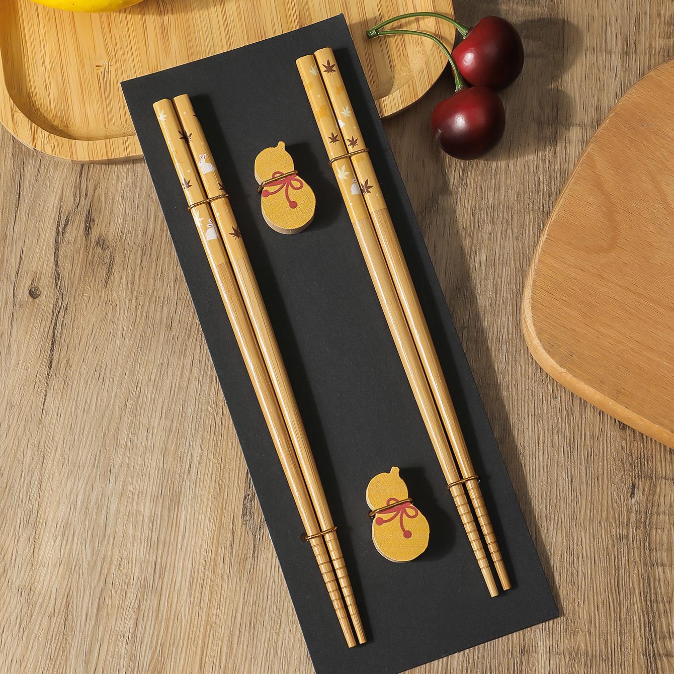 

Китайские японские палочки для еды деревянная посуда суши палочки для еды набор милый узор ресторан бытовые удобные палочки для еды поднос держатель для палочек gourd